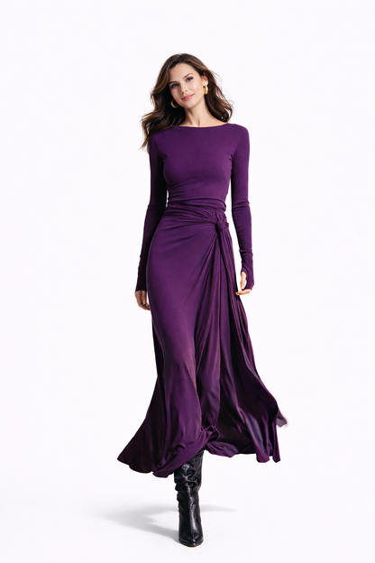 Anni™ | Vestido largo con lazo lateral